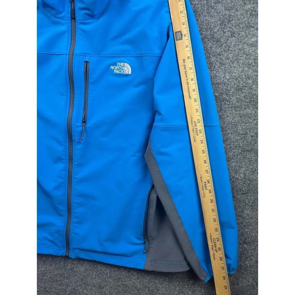 The North Face Softshell Jacket Mens XXL Blue Apex Bionic Full Zip Windproof